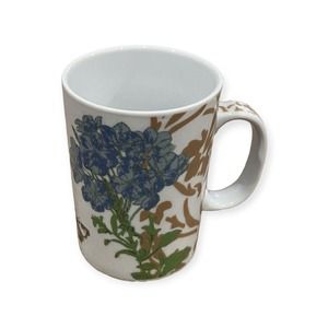 World Market Ceramic Butterfly, Dragonfly, Floral 12oz. Coffee/Tea Mug
